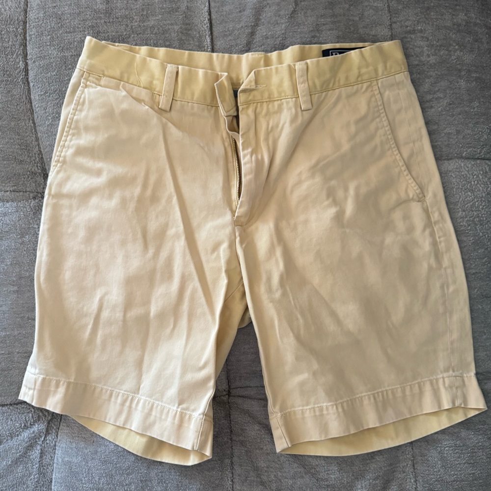 Ralph Lauren Men's Yellow Flat Front Shorts